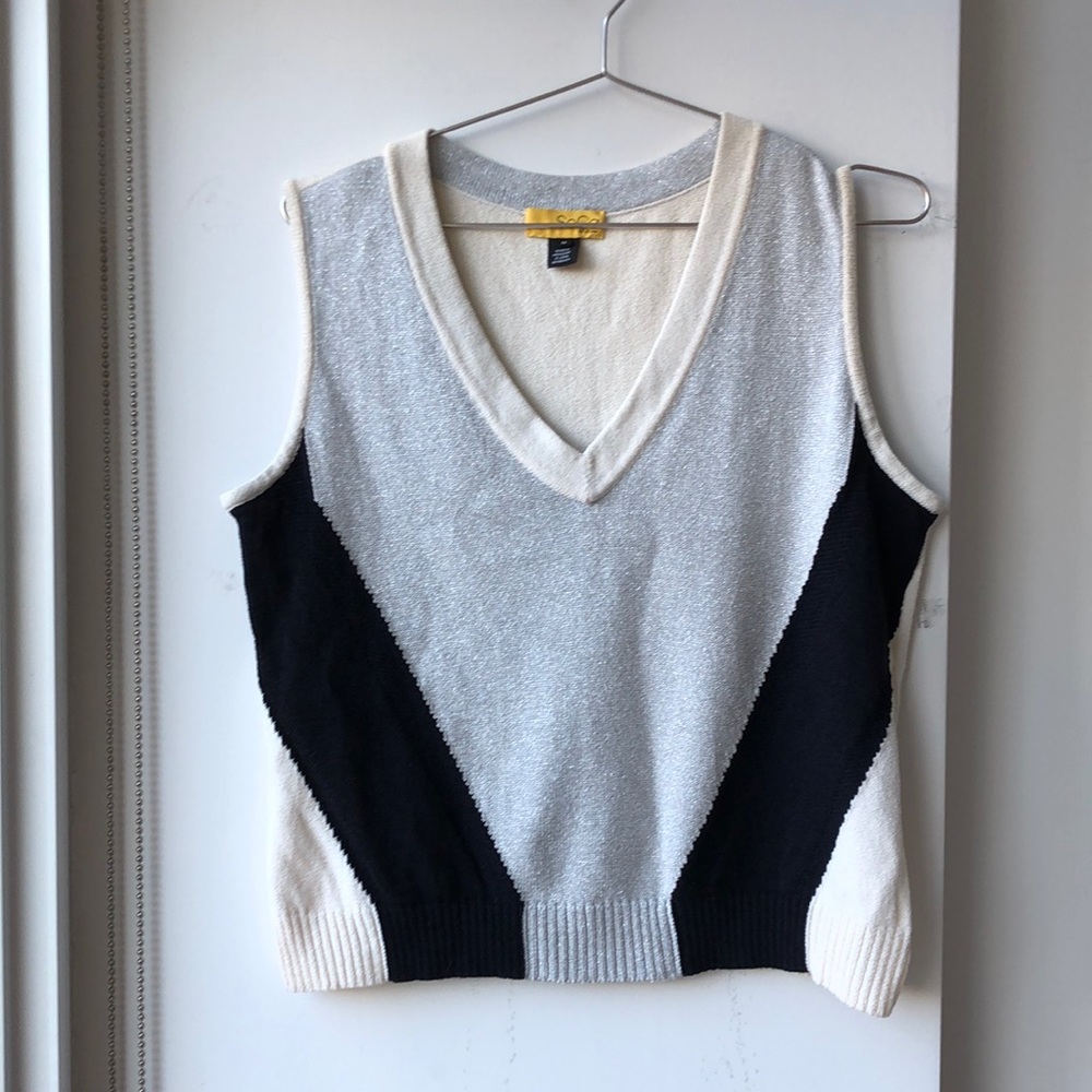 St. John Soca Metallic Color Block Vest! - image 1